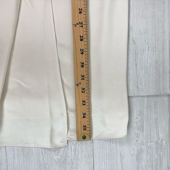Revolve L'Academie Alicia Satin Midi Dress S Ivory Sleeveless Pleated Si… - Picture 16 of 16